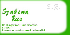 szabina rus business card